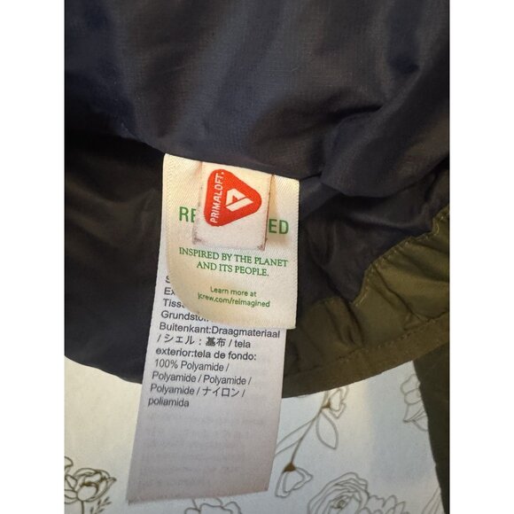 J. Crew Signature Puffer Jacket Women’s Size 0 Quilted Primaloft Olive Green 045 - Picture 4 of 7